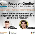 Webinar – NCG reinjection and reservoir sustainability, Aug. 13, 2021