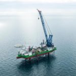 Sea Installer installed four piles for Fécamp offshore substation jacket