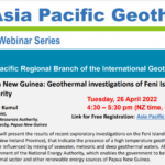 Webinar – Geothermal investigation of Feni Islands, PNG