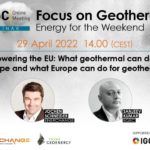 Webinar – REPowering the EU – geothermal’s role, Apr. 29, 2022