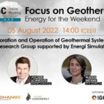 Webinar – Exploration and Operation of Geothermal Systems – A Research Group supported by Energi Simulation, Aug 5, 2022