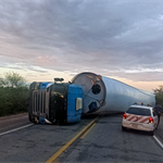 Two dead after wind blade truck overturns in South America