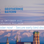 Early bird registration open for Praxisforum Geothermie.Bayern, 10-12 October 2023