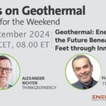 Webinar – How geothermal energizes the future through innovation, 6 September 2024