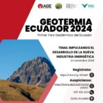 Registration & sponsorship open – 1st Ecuadorian geothermal forum, 21 November 2024